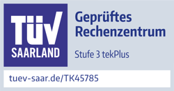 TK45785 Prüfzeichen NetCologne TÜV geprueftes Rechenzentrum 2024 zw